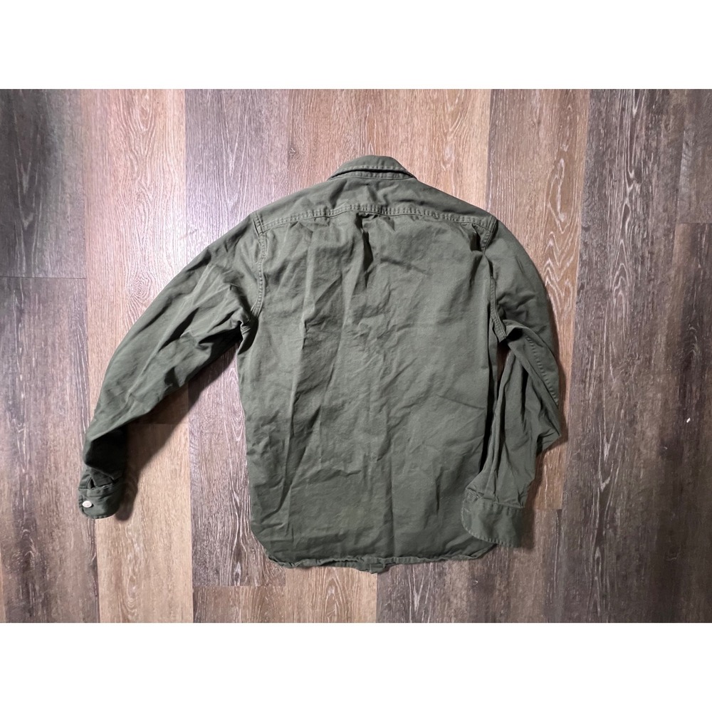 J.Crew Work Shirt Mens Small Green Excellent Classic Fit Twill Utility Pocket - Picture 6 of 7